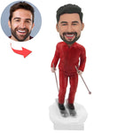 Skiing Man Custom Bobbleheads