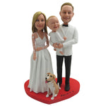 Custom Happy Family Bobblehead Doll For Wedding