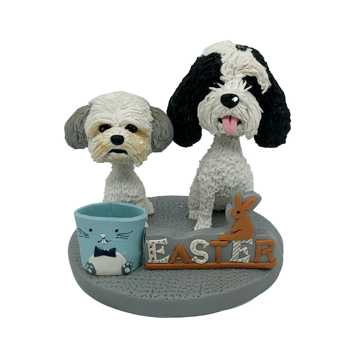 Custom Bobblehead Two Cute Pet Dogs, Custom Your Own Dog Bobbleheads