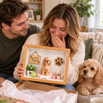 Personalized Pet 3D Figurine Shadow Box