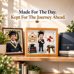 Personalized Graduation 3D Figurine Shadow Box