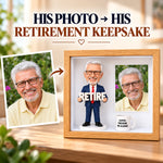 Personalized Retirement 3D Figurine Shadow Box