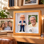 Personalized Retirement 3D Figurine Shadow Box