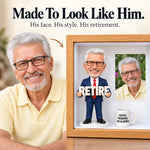 Personalized Retirement 3D Figurine Shadow Box