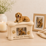 Custom Dog Urn with Personalized Bobblehead
