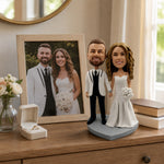 Custom Wedding Bobblehead with White Clothing