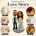 Custom Wedding Bobblehead with White Clothing