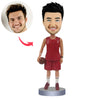 Custom Basketball Bobble Head with Red Jersey
