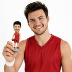 Custom Basketball Bobble Head with Red Jersey