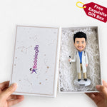 Custom Bobblehead Doctor Holding a Syringe