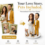 Cake Topper for the Whole Family. Dog Included.