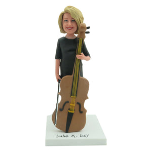 Custom Cello Player Bobblehead For Her