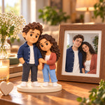 Custom Realistic 3D Printed Couple Figurine from Photos