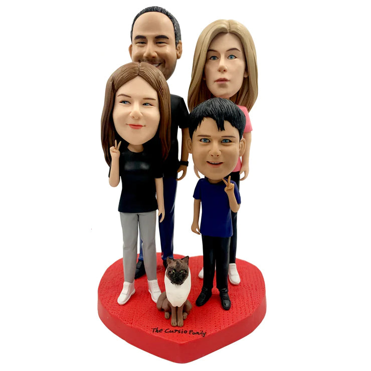 Custom Family Bobbleheads From Photos