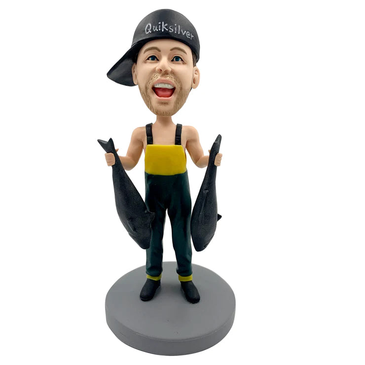 Custom Bobblehead Fishing Enthusiast