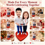 Personalised Valentine Gift Couple Bobblehead