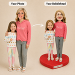 Mom and Daughter Custom Bobblehead with Heart
