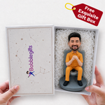 Funny Man On The Toilet Custom Bobblehead