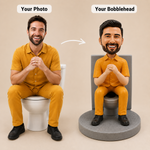 Funny Man On The Toilet Custom Bobblehead