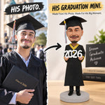Custom Male Graduation Bobblehead Doll