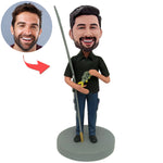 Custom Fishing Man Bobblehead for Father's Day Gift