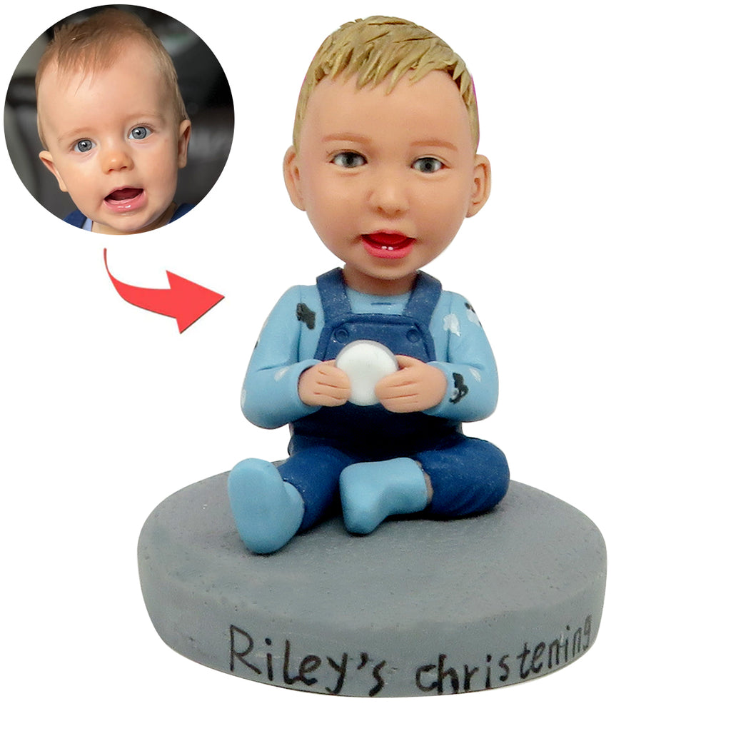 Custom Boy Bobblehead with Suspender Jeans