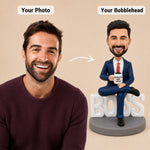 Custom WORLD BEST MALE BOSS Bobblehead Doll