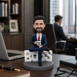 Custom WORLD BEST MALE BOSS Bobblehead Doll
