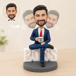 Custom WORLD BEST MALE BOSS Bobblehead Doll