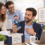 Male Boss Working with Computer Custom Bobblehead