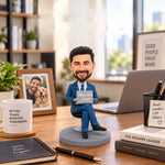 Male Boss Working with Computer Custom Bobblehead