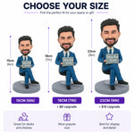 Male Boss Working with Computer Custom Bobblehead