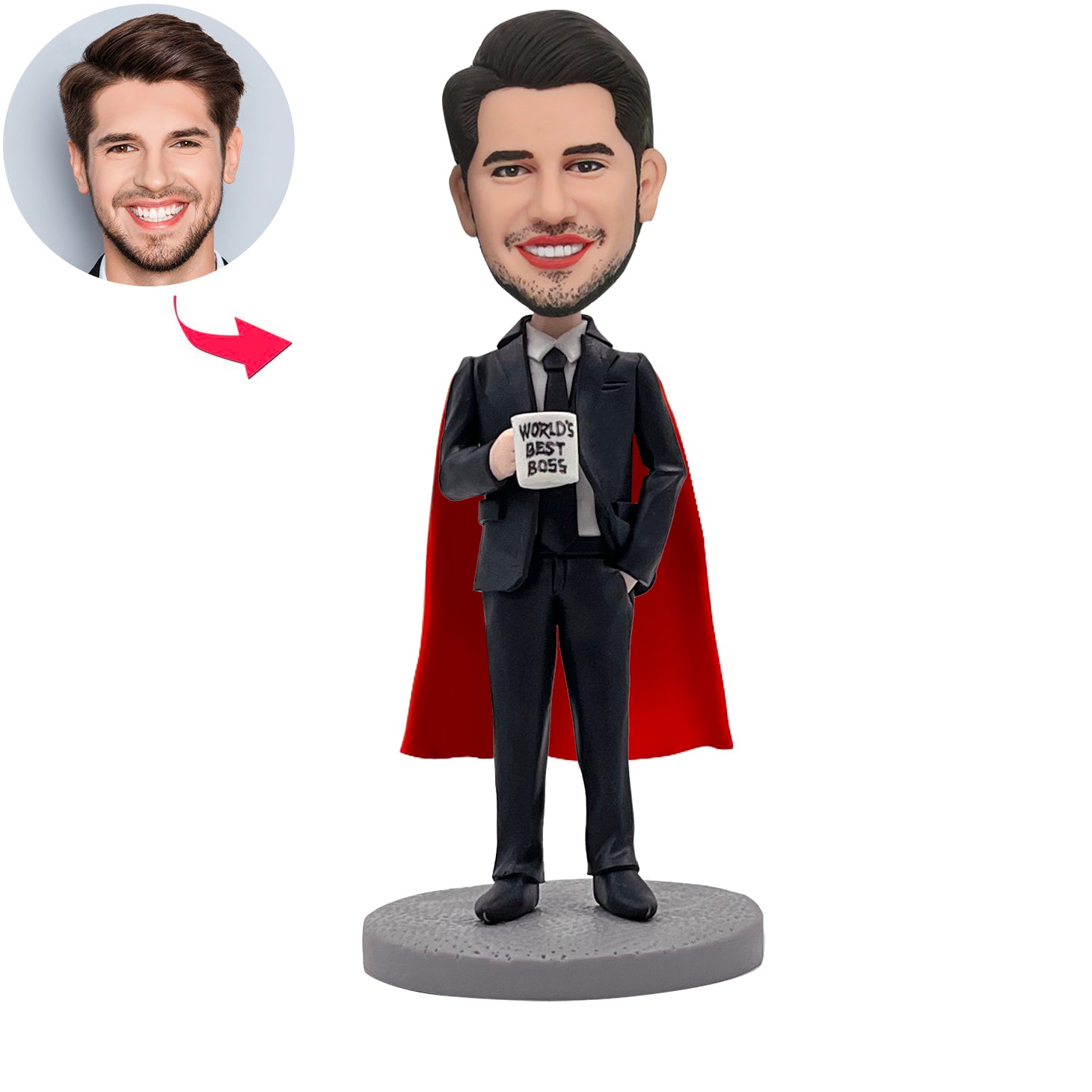 Custom Bobblehead World's Best Boss Super Businessman