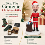 Custom Bobblehead Santa Claus with Christmas gifts