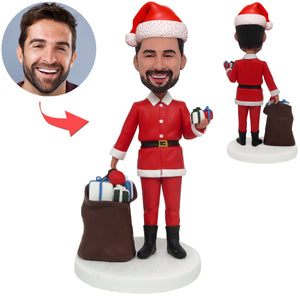 Custom Bobblehead Santa Claus with Christmas gifts