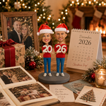 Happy New Year Christmas Gift Custom Couple Bobblehead