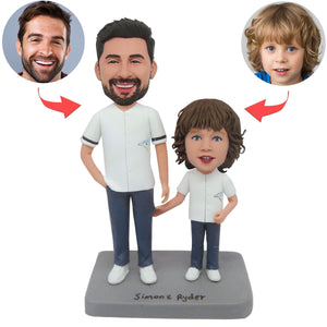 Custom Bobblehead with Father & Kid