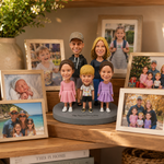 Custom Family Bobbleheads with 3 Kids