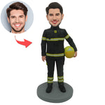 Custom Fireman Bobblehead Doll