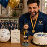 Custom Male Bobblehead with Championship Trophy