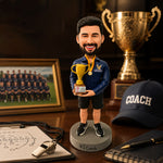 Custom Male Bobblehead with Championship Trophy