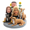 Custom Bobblehead for Family Member with 3 Dogs