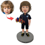 Custom Boy Bobblehead with Toy