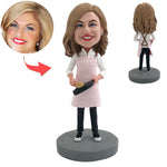 Custom Bobblehead Cooking Mom With Pan