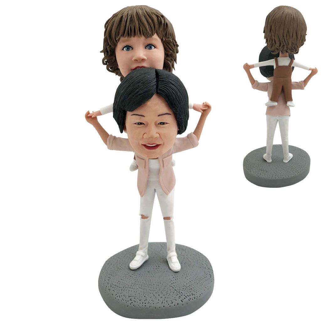 Custom Bobblehead Doll for Mother and Son