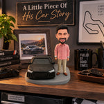 Custom Male Bobblehead with a Car
