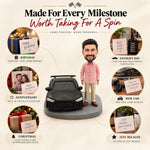 Custom Male Bobblehead with a Car