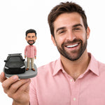 Custom Male Bobblehead with a Car