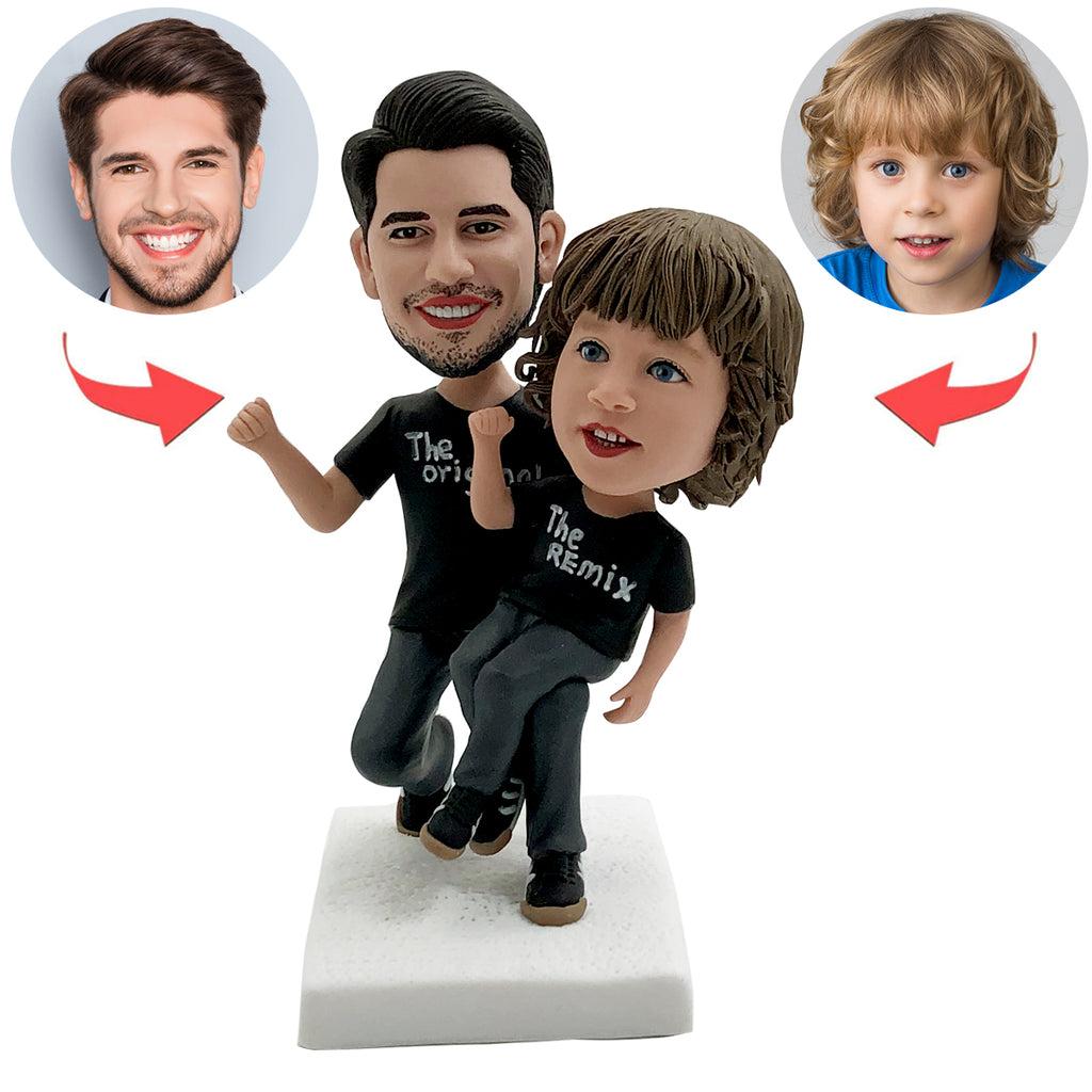 Father & Son Custom Bobblehead for Father's Day Gifts