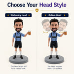 Personalized Bobblehead Happy Beer Drinking